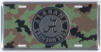 Alabama Crimson Tide Camouflage License Plate