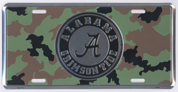Alabama Crimson Tide Camouflage License Plate