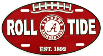 Alabama Roll Tide Oval License Plate