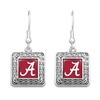 Alabama Crimson Tide Geometric Square Earrings