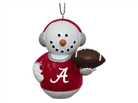 Alabama Crimson Tide Snowman Earmuffs Ornament