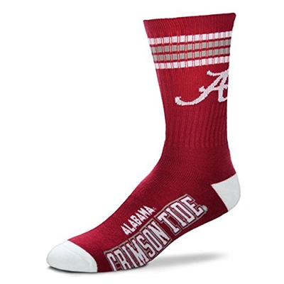 Alabama Crimson Tide 4 Stripes Socks