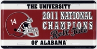 Alabama 2011 National Champions License Plate
