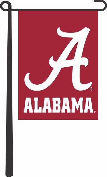Alabama Crimson Tide Garden Flag With Yard Stand – 13x18 Inches – NCAA Official